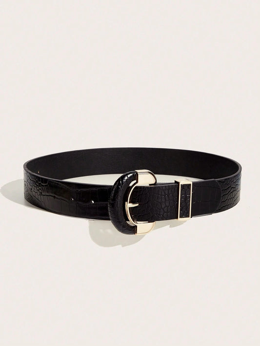 1pc Women Metal Buckle Belt