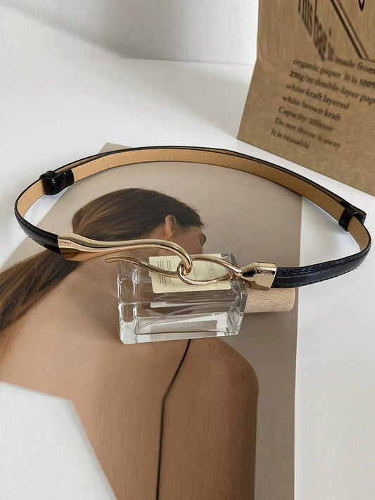 1pc Adjustable Women's Decorative Cinched Waist Stylish Versatile Dress Coat Hook Belt