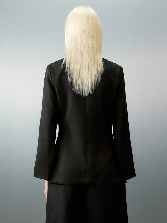 Airlisse Cloak Sleeve Open Front Blazer