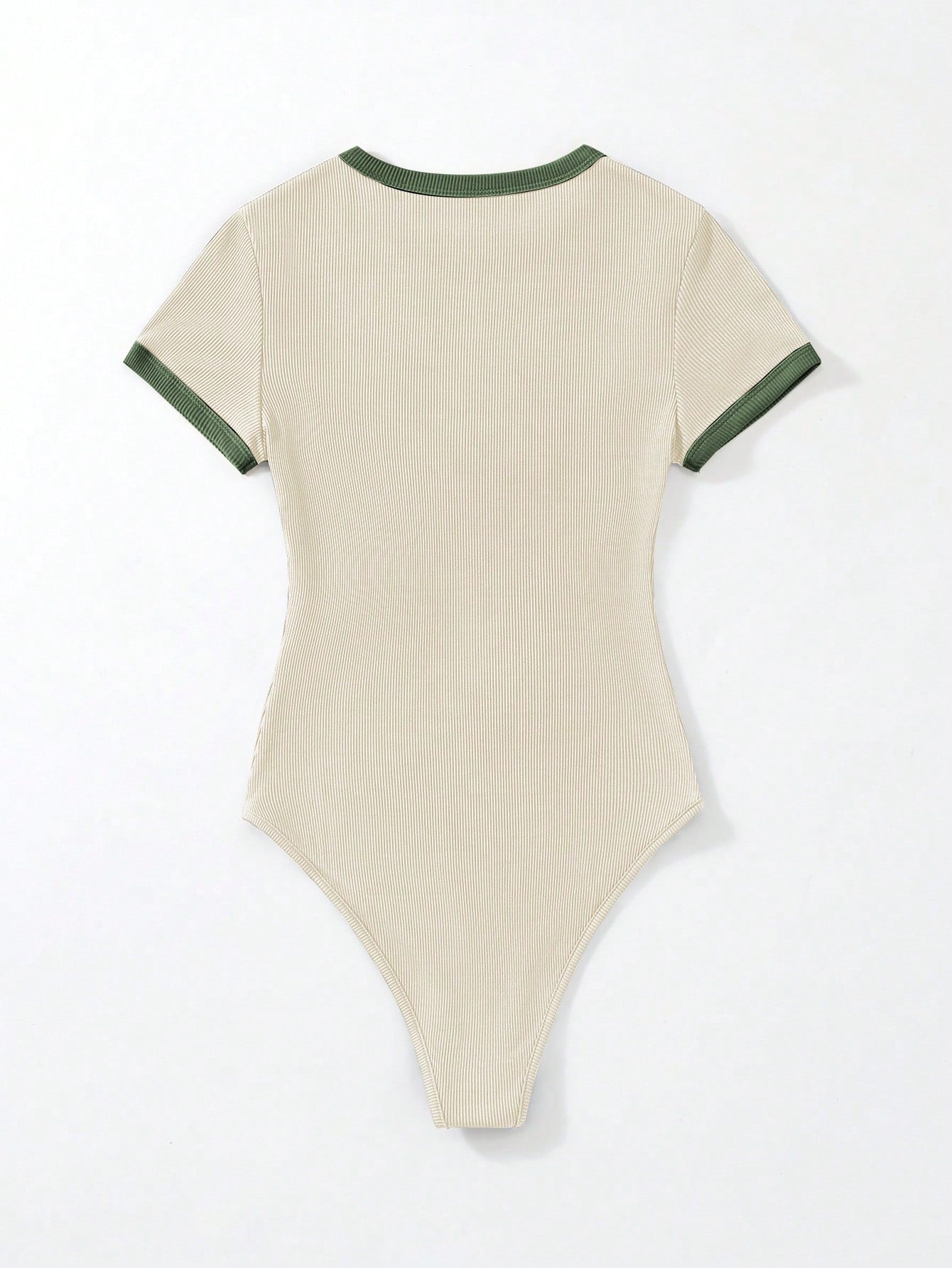 Flirla Slogan Graphic Contrast Trim Bodysuit