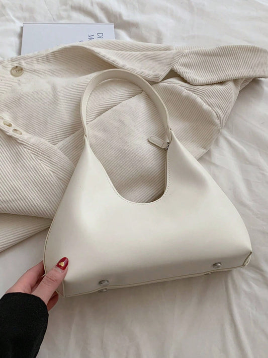 Vintage Minimalist French Style Crescent Moon Armpit Bag