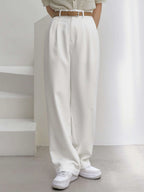 Dazy-Less High Waist Fold Pleated Suit Pants Without Belt shein