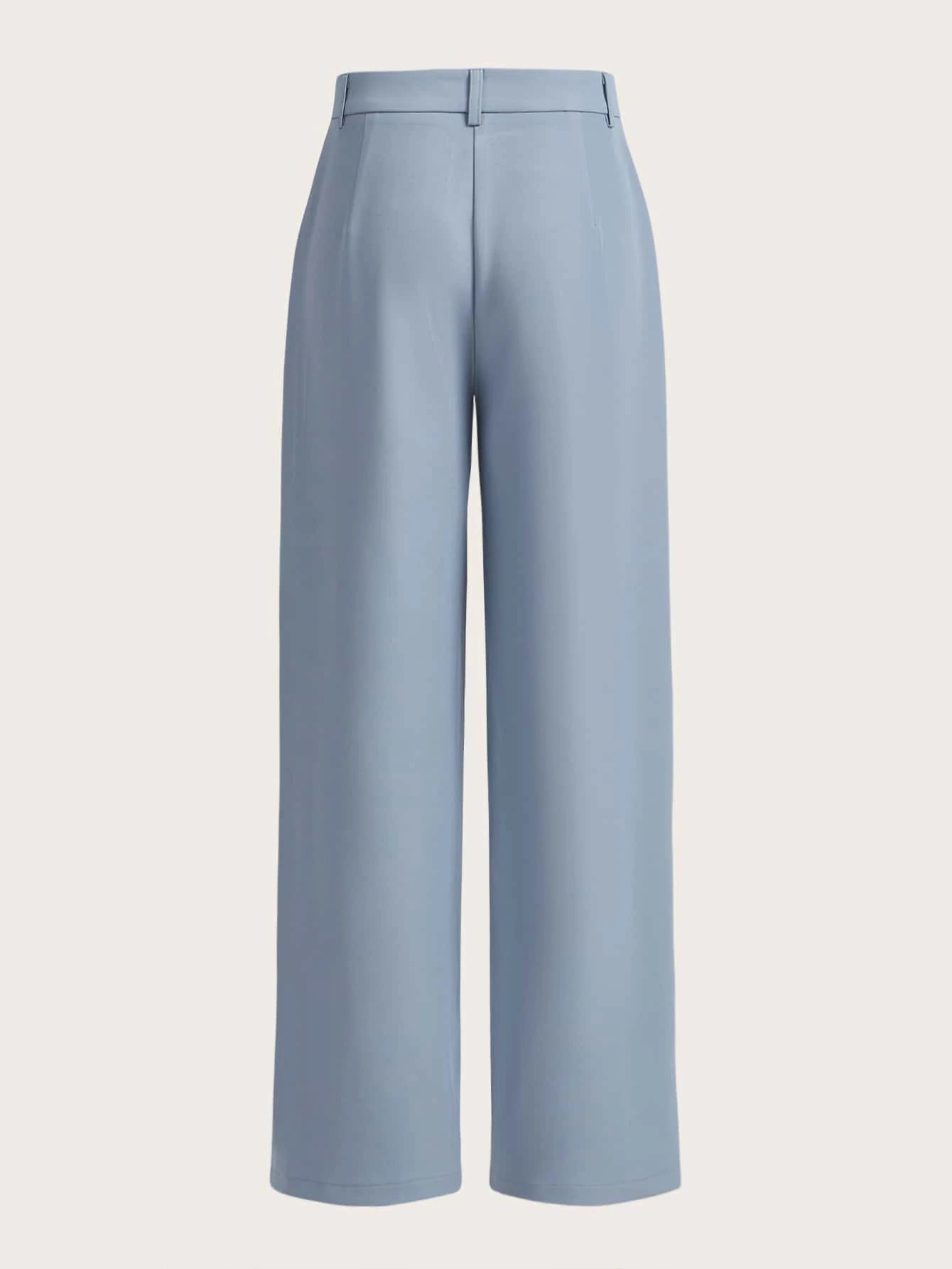 High Waist Straight Leg Pants shein