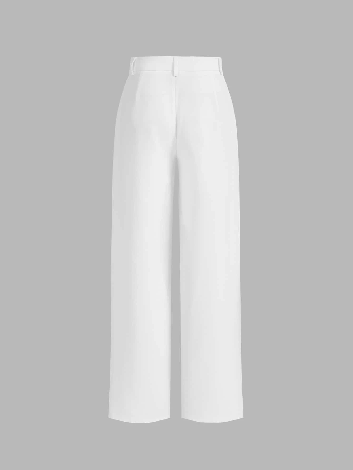 High Waist Straight Leg Pants shein