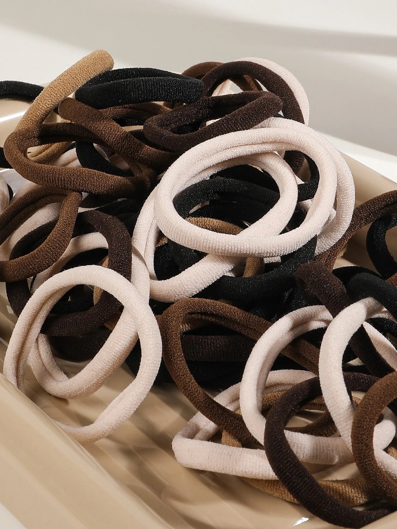 100pcs Solid Hair Tie for Women shein