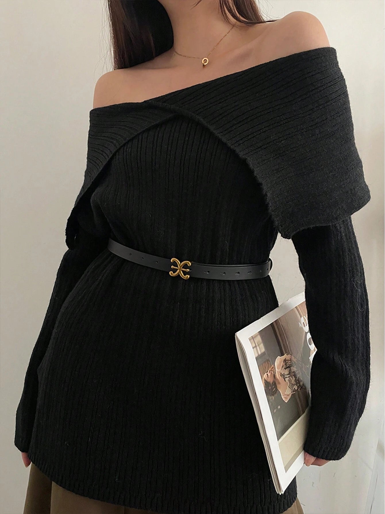 102cm 1pc Thin Vintage Buckle PU Leather Belt