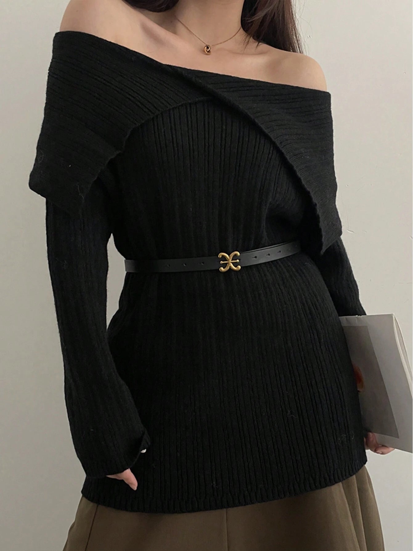 102cm 1pc Thin Vintage Buckle PU Leather Belt