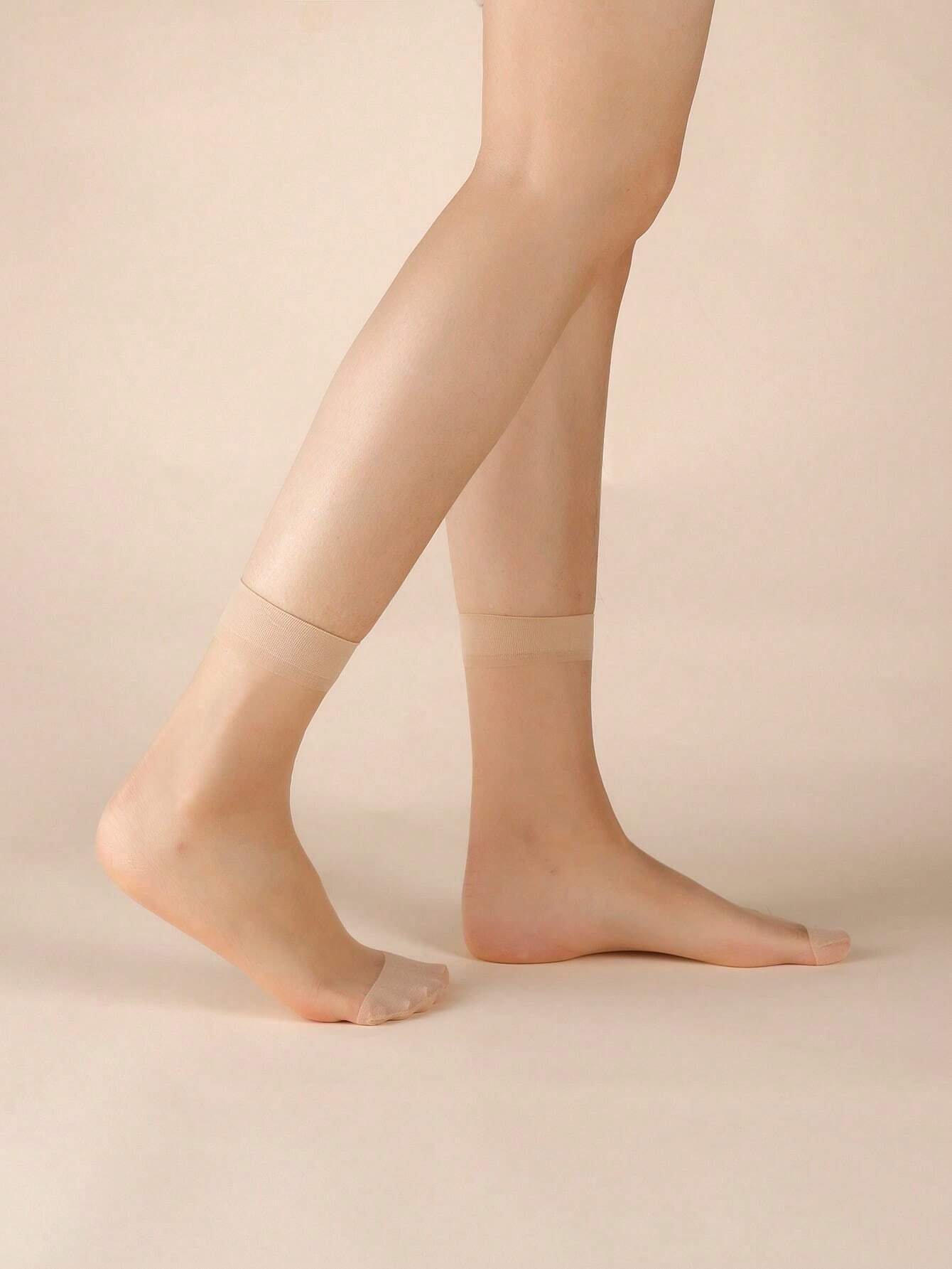 10pairs Women Solid Fashionable Minimalist Crew Socks