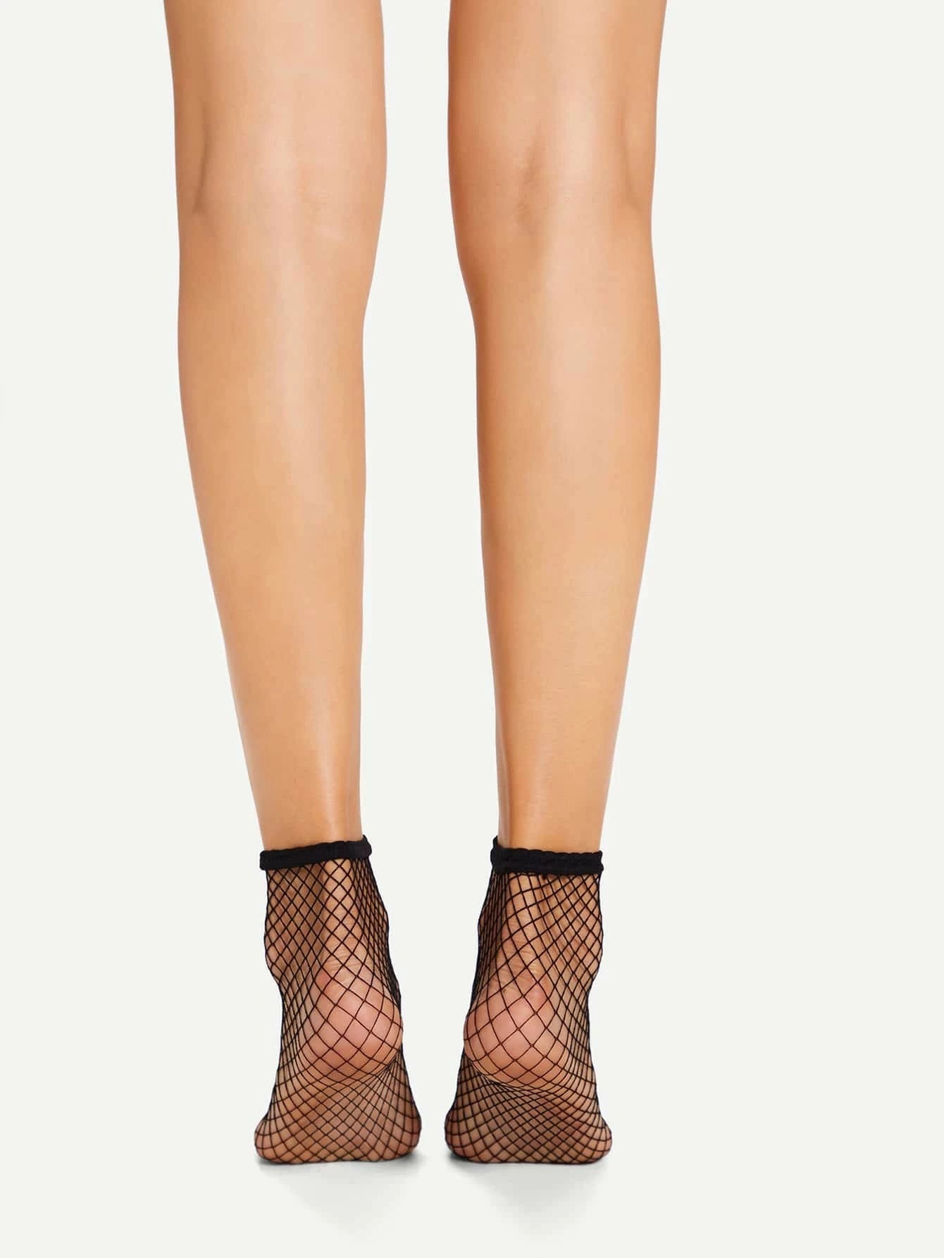 Fishnet Socks 3pairs shein