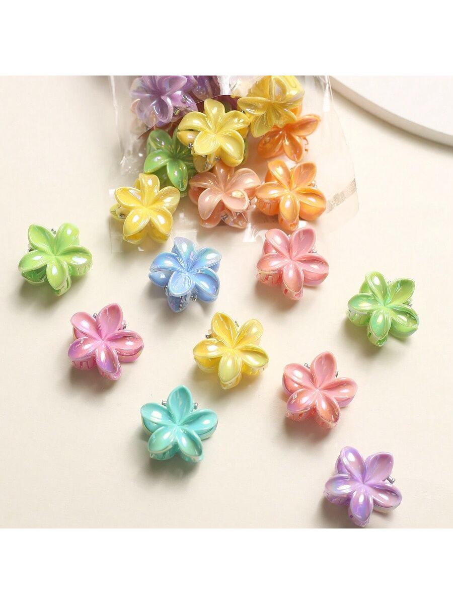 Mini Floral Hair Clips shein