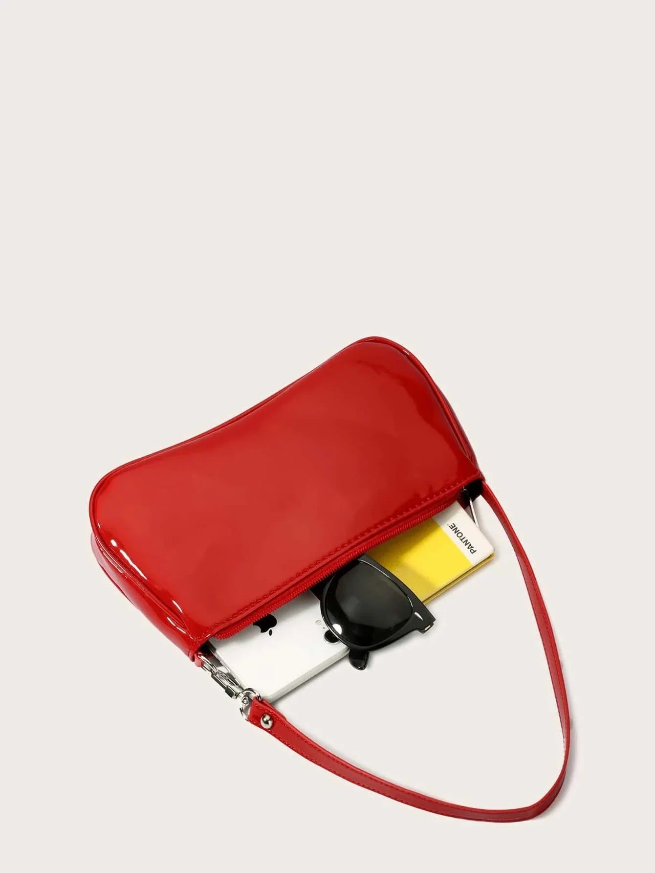 Artificial Patent Leather Bag For Teen Girls shein