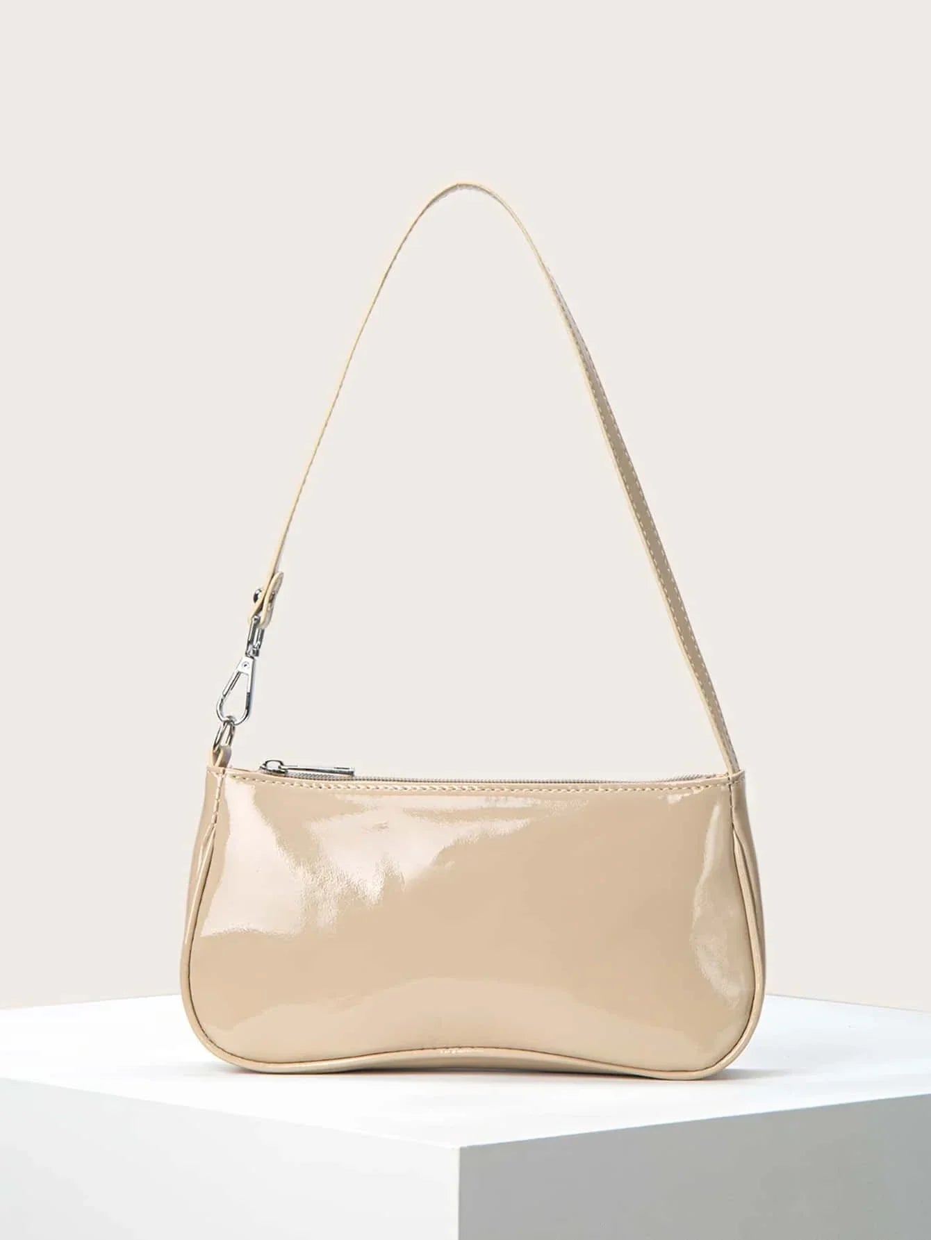 Artificial Patent Leather Bag For Teen Girls shein