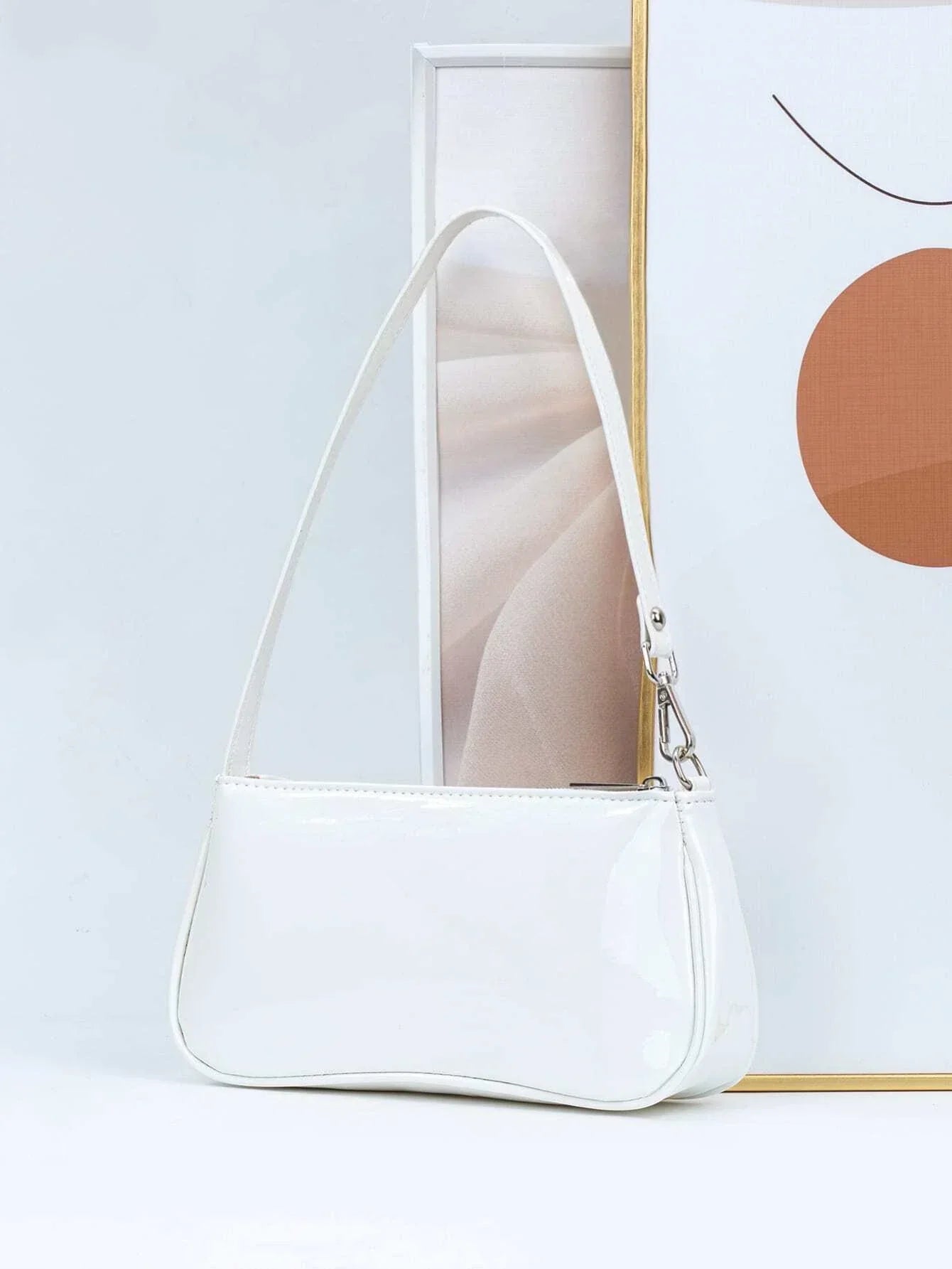Artificial Patent Leather Bag For Teen Girls shein