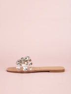 Women Gemstone Decor Slide Sandals shein