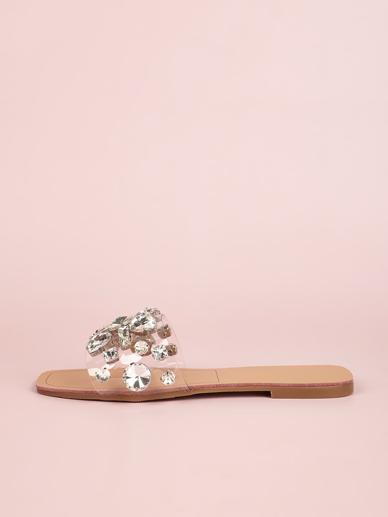 Women Gemstone Decor Slide Sandals shein