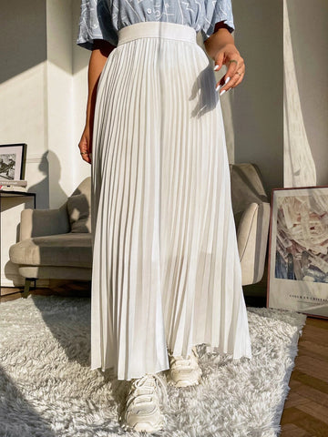 Mulvari High Waist Maxi Pleated Skirt