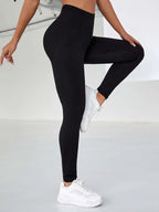 Sport Studio Solid High Waist Sports Leggings shein