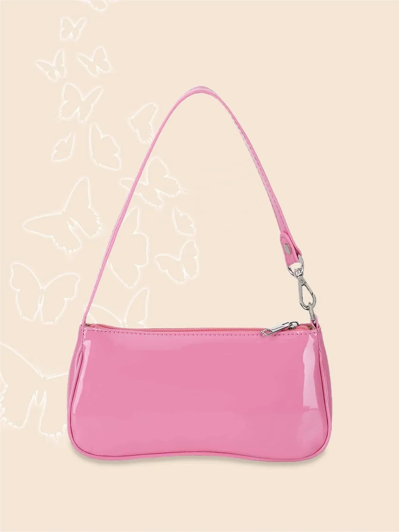 Artificial Patent Leather Bag For Teen Girls shein