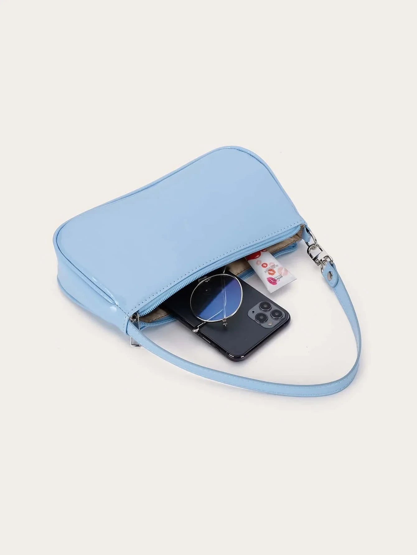 Artificial Patent Leather Bag For Teen Girls shein