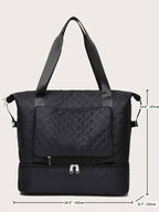 Quilted Large Capacity Duffel Bag Travel Bag shein