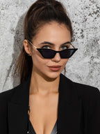 1pc Women Fashionable Plastic Cat Eye Sunglasses shein