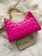 Quilted Detail Chain Bag shein