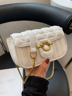 Lightweight,Business Casual Mini Quilted Flap Chain Square Bag shein