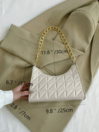 Quilted Detail Chain Bag shein