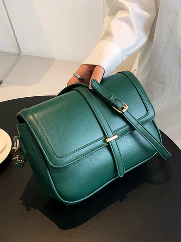 Lightweight,Business Casual Vintage Design Flap Square Bag