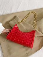 Quilted Detail Chain Bag shein