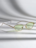 1pc Women Metal Frame Fashion Glasses Vintage Sunglasses shein