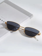 1pc Women Metal Frame Fashion Glasses Vintage Sunglasses shein