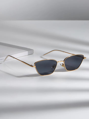 1pc Women Metal Frame Fashion Glasses Vintage Sunglasses