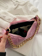 Quilted Detail Chain Bag shein