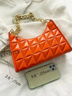Quilted Detail Chain Bag shein