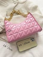 Quilted Detail Chain Bag shein
