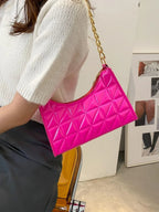 Quilted Detail Chain Bag shein