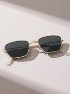 1pc Geometric Metal Modern Simple Style Women UV Protection Sunglasses shein
