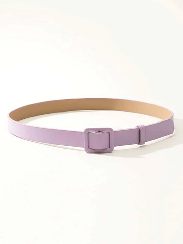 1pc Women Square Buckle Casual Belt For Daily Life