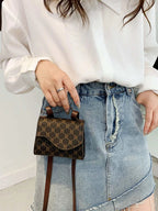 Mini All Over Print Square Bag shein