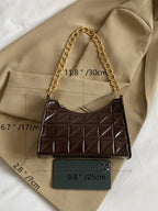 Quilted Detail Chain Bag shein