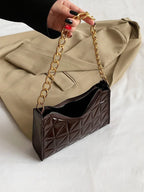 Quilted Detail Chain Bag shein