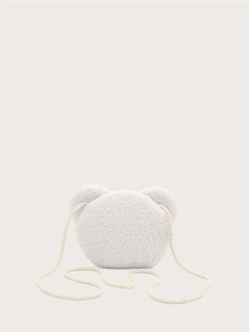 Cartoon Bear Design Novelty Bag With Zipper For Daily Use