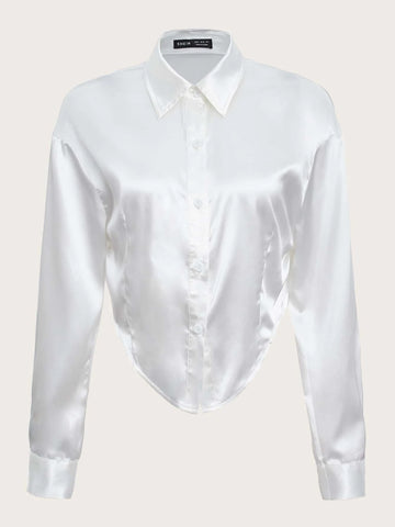 Essnce Drop Shoulder Bandana Hem Shirt