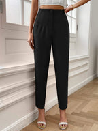Essnce Plicated Detail Carrot Pants shein