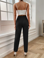 Essnce Plicated Detail Carrot Pants shein