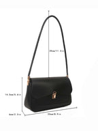 Metal Lock Flap Square Bag shein