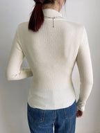DAZY Women's Solid Stand Collar Long Sleeve Casual Business Pullover Sweater shein