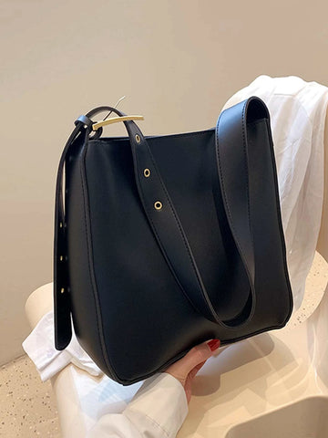 Minimalist Faux Leather Lightweight,Business Casual Minimalist Shoulder Bag