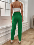 Essnce Plicated Detail Carrot Pants shein